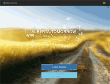 Tablet Screenshot of albertatomorrow.ca